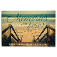 Plaža Hampton, New Hampshire, sjećanja napravljena ovdje, pješčane stepenice i plaža, osedni breza zidni