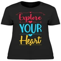 Samo istražite svoju majicu srca Žene -Image by Shutterstock, Ženska mala