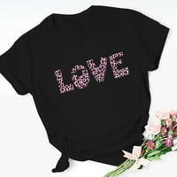 Termeek Plus veličine vrhova valentinovske majice za žene Ljubite srce Slatka bivola Plaid Love Heart