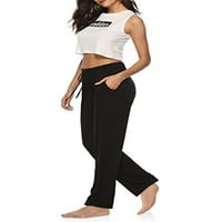 Worcnote Woge Yoga hlače sa džepovima dno Dno Visokih strukova koji rade duge padžama pantne elastične strugove, crna l crna l