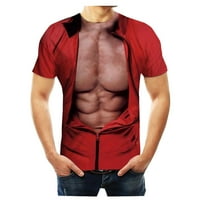 CLLIOS grafičke majice za muškarce Ljeto 3D uzorak majica modni kratki rukav top plus veličina posade