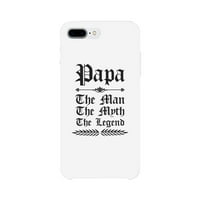 Vintage Gothic Papa Case White Telefon Poklopac za tatece Rođendanski pokloni