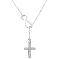 Delight nakit nehrđajućeg čelika Izreke 31: - Hvalite njezin urezani križ - srebrni ton Elegantna ogrlica