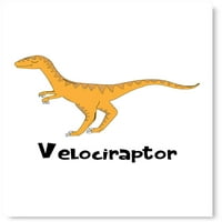 Newkward Styles Velociraptor Poster Wall Art Dinosaur Ilustracija Dinosaur Digital Art Re Dinosaur Soba