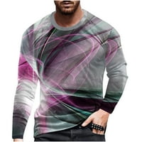 Muški veliki i visoki povremeni okrugli vrat kratki rukav list 3D tiskana muška majica bluza labava