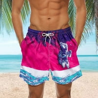Ukraćaj za Aaiaymet kratke muške muške proljeće i ljeto odmaralište za slobodno vrijeme okupljanje Havajski patchwork Color čipka za plažu kratke hlače, ljubičasta s