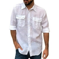 FESFESFES majica s dugim rukavima Muškarci Proljeće Ljeto Ležerne prilike Slim tiskane majice na plaži s dugim rukavima Top bluzu