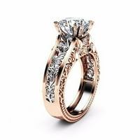 Prstenovi ženska boja odvajanje ruže zlato prsten modni luksuzni vjenčani angažman cvjetni prsten ženski elegantan kristalni dijamantni prsten Popularno