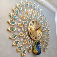 23.6 '' 3D luksuzni paunski zidni sat veliki metalni zidni sat Dnevni boravak Početna Kreativni zidni