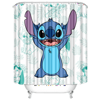 Lilo i Stitch Vodootporna tkanina Jedinstvena Slatka anime Dizajn za zavjese za tuširanje, zastori za