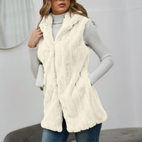 Outfmvch duksevi za žene - 'prsluk s kratkim kapuljačom karoserija za toplu jaknu kaput sa kaputom za