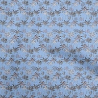 Onuone pamučna svila svijetla plava tkanina tropska šivaća tkanina od dvorišnog tiskanog diiy odeće