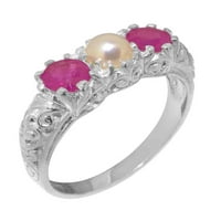 Britanci napravili bijeli zlatni kultivirani prsten od bijelog zlata - Veličine opcije - Veličina 6,75