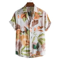 CLLIOS MENS HADAIANSKE SHIrts Ljetna tropska uzorka Majica Labavi kratkih rukava s majicama Aloha Majica Top za plažu