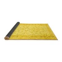 Ahgly Company Zatvoreni kvadrat Sažetak žute prostirke savremene površine, 7 'kvadrat