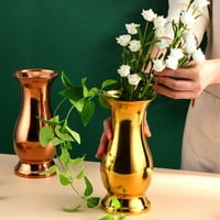 Flogued Flower Vase Polirani površinski korozijski otporan od nehrđajućeg čelika Shiny Metal Biljna saksija za obrtni materijal Crveni objekti Kućne potrepštine
