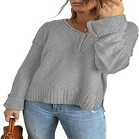 Žene Chunky Pleteni džemper Pulover uvuku pleteni dres džemper sa dugim rukavima
