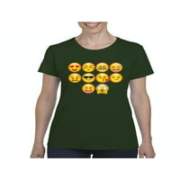 MMF - Ženska majica kratki rukav, do žena veličine 3xl - emoji entourage