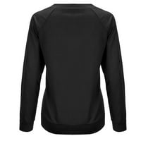 Žene plus veličine o vratu dugih rukava Ležerne prilike Ležerne prilike, labava pulover Bluza Basics