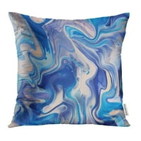 Šarene boje plava i ružičasta mramorna slika ljubičasta apstraktna umjetnička jastučna jastučna jastučna