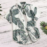 Modni muški casunski gumb Ispis Havaji Print Beach kratkih rukava Top bluza