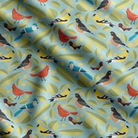 Soimoi Bird Print, svilena tkanina, dekor šivaće tkanina od dvorišta široka, ukrasna tkanina za majice,