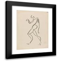 Henri Gaudier-Brzeska crna modernog uokvirenog muzeja Art Print pod nazivom - plesna figura