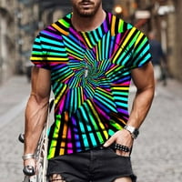 Caveitl muns majice, muškarci casual okrugli vrat cvijet 3D digitalni ispis pulover fitness sportske