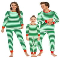 Xmas podudaranje porodice pidžamas božićni dugi rukav Crvena zelena traka za spavanje pidžama set za
