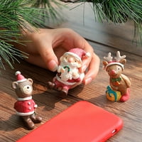 Pnellth božićne figurice Santa Elk image široko primijenjeni vintage stil rezidentne Xmas stablo minijature
