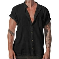 Uorcsa Muns Flannel majica modna pamučna majica s kratkim rukavima konopljastog stalka Džepka Bluusy