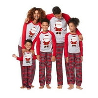 Viworld Porodica podudaranje Xmas PJS Božić pidžama za odrasle Dečije dečje Santa Sleep Set