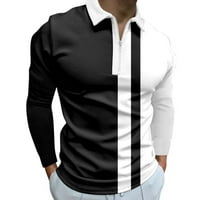 Muška posteljina majica muške casuse jesenski prugasti ispis majica Okrenite majicu s dugim rukavima
