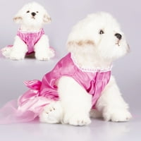 Haljina za kućne ljubimce Shulemin, haljina za kućne ljubimce slatka ultra mekana ružičasta ljupka bowknot pse štenad suknja za proljeće