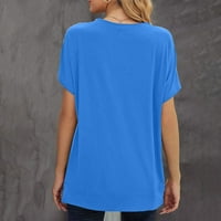PBNBP Summenr bluza, ženska grafička grafička grafika kratkih rukava plus veličina S-2XL majica, tine