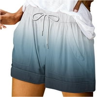 Ženske kratke hlače za ljetne elastične kratke hlače za kratke hlače široke noge gaggy plaže s džepovima