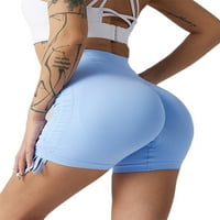 Avamo Women Workout Kratke hlače Tummy Control Yoga kratke hlače Bešimne gameske dame atletski dno ljetne mini pantalone nebo plavo l