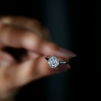 CT Moissine Solitaire prsten u dva tona zlata, srebrna srebra, SAD 12.50