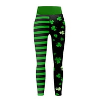 Joga hlače za žene crne poliesterske ženske jastučine sreće zelene hlače ispisuju gamaše mršave hlače za jogu trčeći pilates teretana