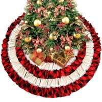 Buffalo plairana suknja od drveća crvena i crna suknja plairana sa slojevima ruffled burlap božićne suknje