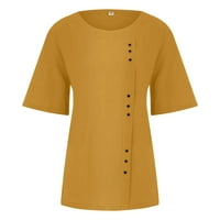 Košulje za žene za žene Tuničke majice Ljeto kratkih rukava ljubičaste majice Okrugli izrez Žene Ljetni