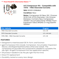 C kompresor komplet - kompatibilan sa - Chevy Corvette 1981