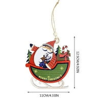 Božićni ukrasi Božićni ukrasi isporučuje viseće privjeske sa santa drvenim ukrasima Viseći privjesci