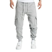 Casual pantalone za muškarce izvlačenje sportskih kombinezona muške planinarske pantalone sa džepovima siva veličina m