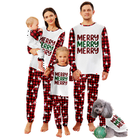 Porodica koja odgovara Božićno pidžama za spavanje za spavanje Božićne tiskane veličine djece-djece-ljubimac-ljubimac za kućne ljubimce i hlače Bodysuits Xmas PJS set