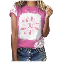 Rak dojke Thirt Fashion Women kauzalni okrugli vrat za bluzu za bluzu kratkih rukava majica Ljetni vrhovi