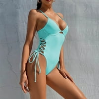 RBAOFUJIE kupaće kostimi za zakrivljene žene za žene za žene Multi color Sexy Solid Boja visoki struk