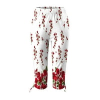 Ženske cvjetne kaprim tajice donje kompresijske hlače za žene Ljeto rastezanje treninga joga nogavice
