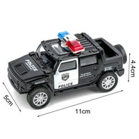 Temacd simulacija policijskog vozila vuče natrag kamion model dječje igračke božićni poklon