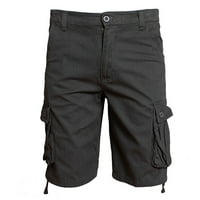 Lopecy-Sta muške casual čiste boje na otvorenom Pocket plaža Radna pantalona za teretna kratke hlače